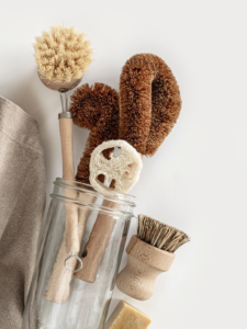 Natural cleaning tools.